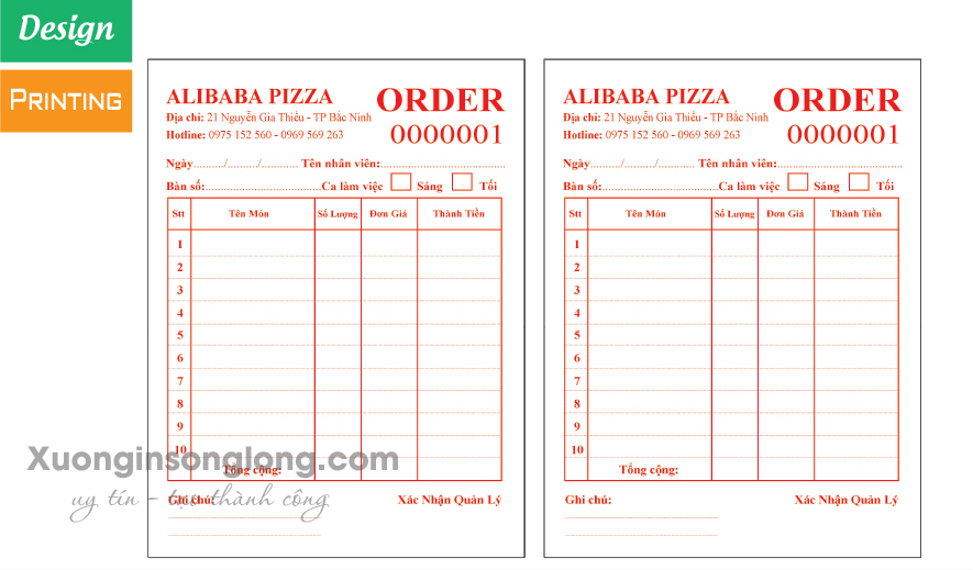 IN ORDER NHÀ HÀNG PIZZA